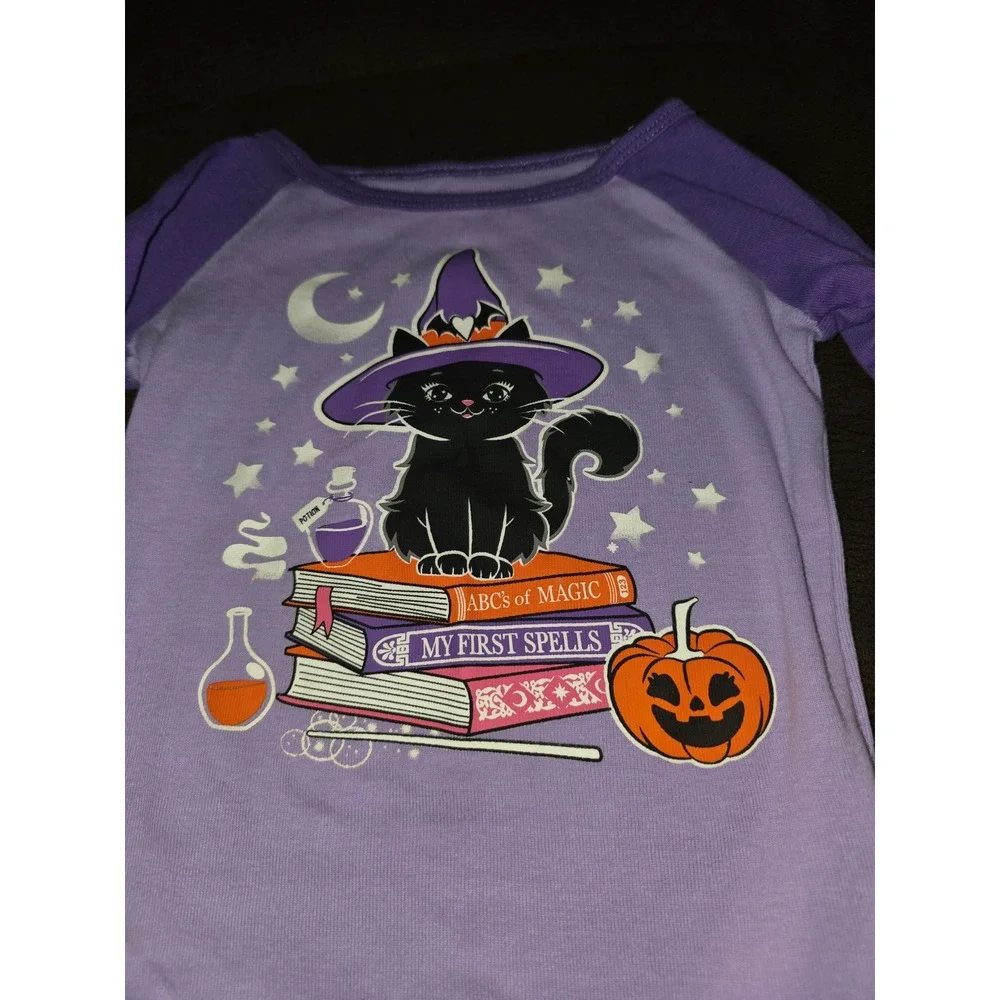 Pj place children's place fall autumn Halloween cat witch pajamas 18 24 months